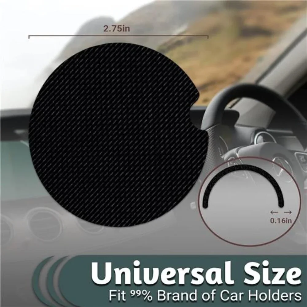 Car Cup Coasters American Flag 2-Pack Cup Holder Anti Slip Rubber Vehicle